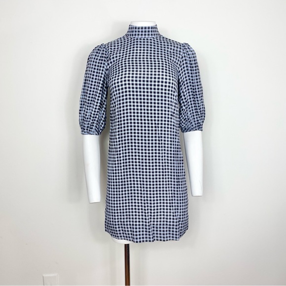 GANNI GINGHAM MINI DRESS - Picture 3 of 11